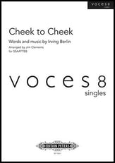 Cheek to Cheek SSAATTBB choral sheet music cover